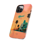 Miami Sunset Tough Phone Case — Retro Palm Beach Phone Cover (Includes “Miami 2026” Text)