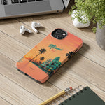 Miami Sunset Tough Phone Case — Retro Palm Beach Phone Cover (Includes “Miami 2026” Text)