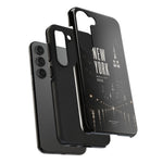 New York 2026 Tough Phone Case — Black Cityscape Protective Cover