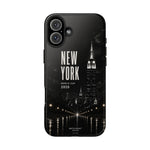 New York 2026 Tough Phone Case — Black Cityscape Protective Cover